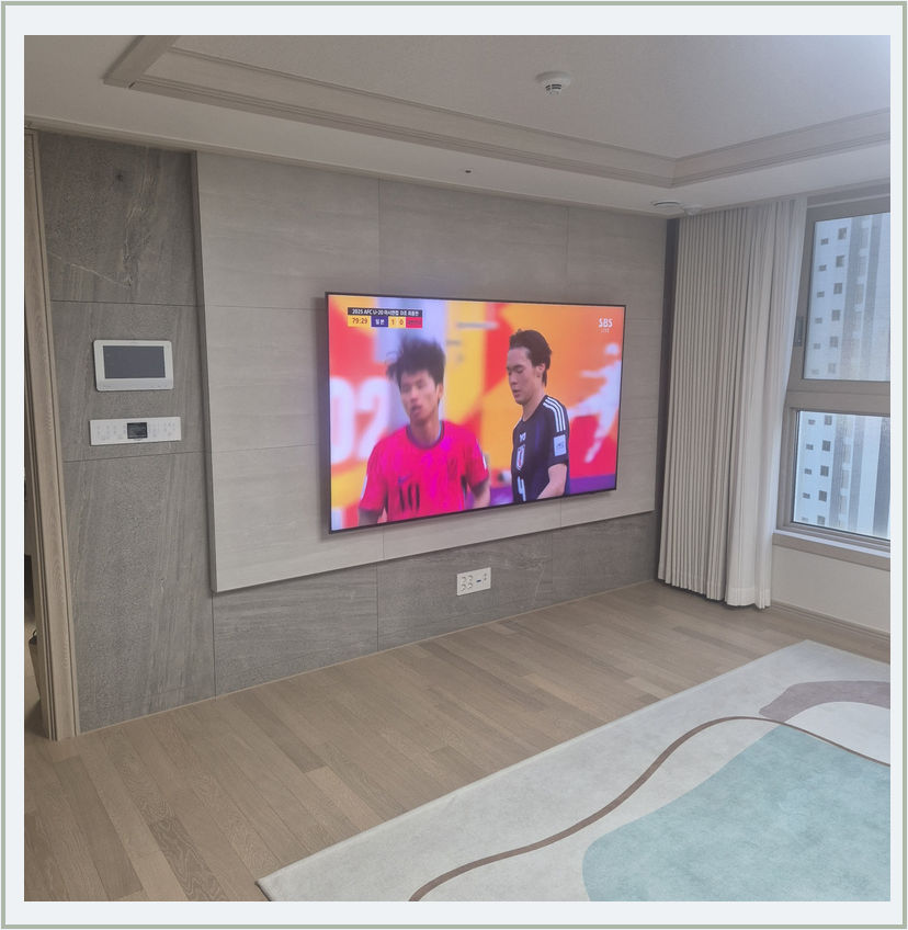 TV 설치 참고 셋톱박스 선숨김 25-2